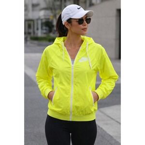 Nike Neon Windrunner Hooded Windbreaker Lightweight Athletic Zip Jacket Sz S